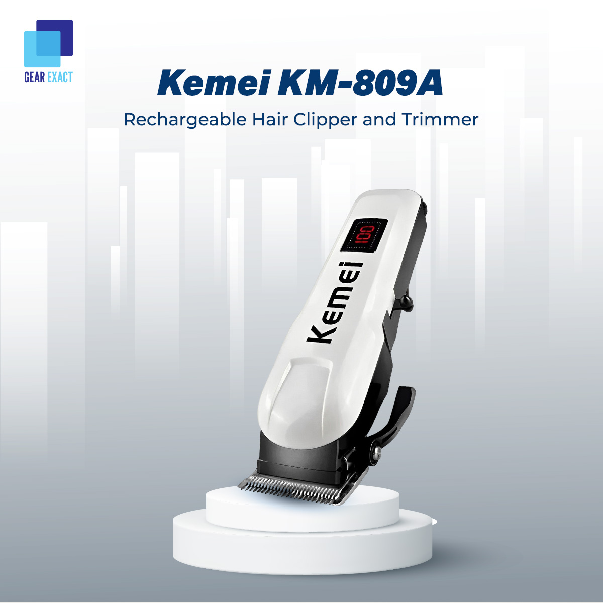 Picture of Kemei KM-809A Rechargeable Hair Clipper and Trimmer for Men