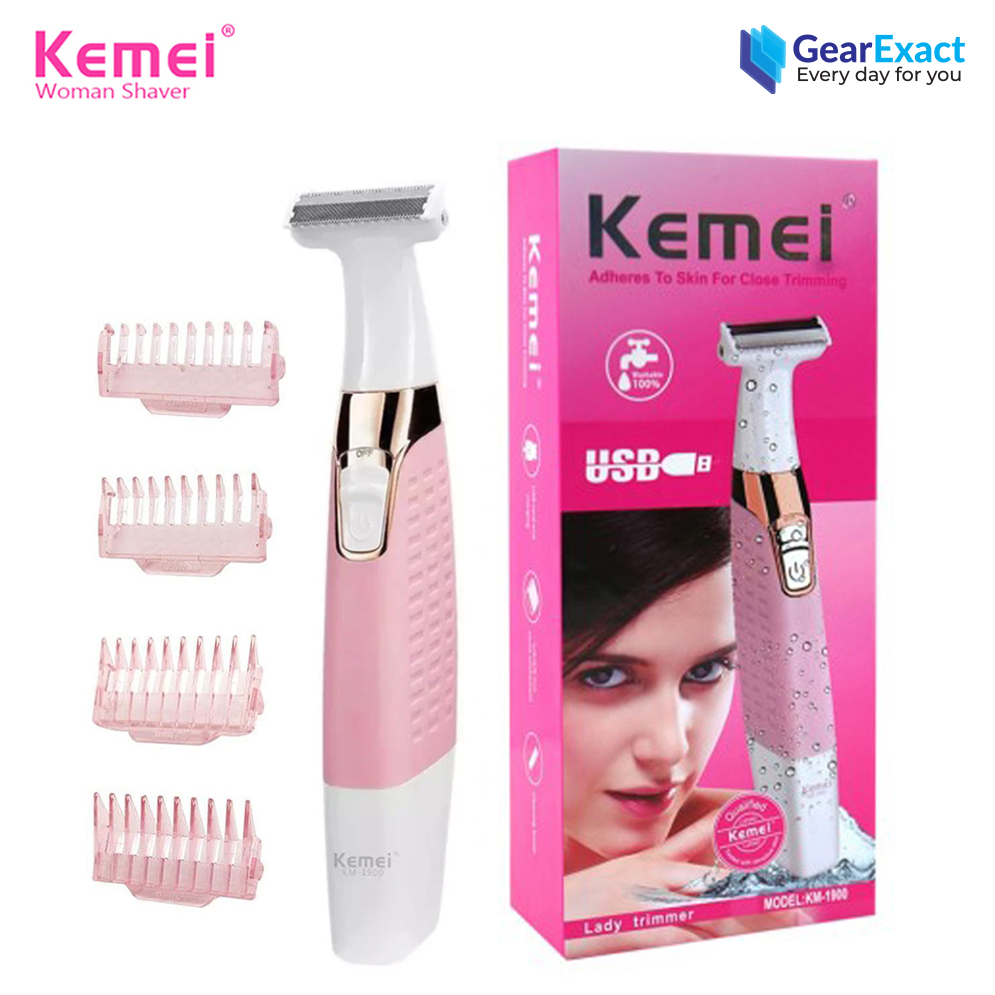 Picture of Kemei KM-1900 Eyebrow and Facial Trimmer Wet & Dry for Women
