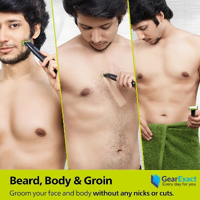 Picture of Philips QP1624/10 OneBlade and Hybrid Trimmer Face, Body for Men