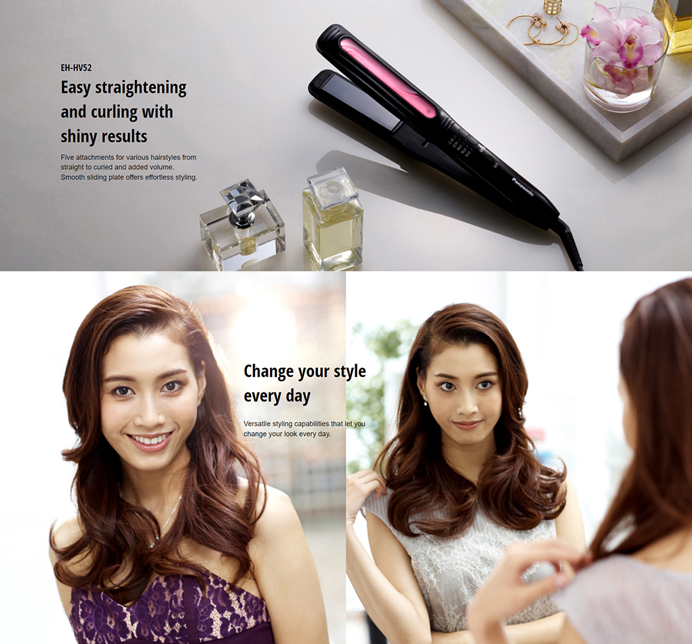 Picture of Panasonic EH-HV52 Multi-Styling Straight and Curl Hair Straightener for Women