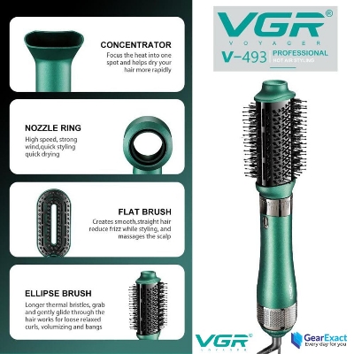 Picture of VGR V-493 Hair Dryer Brush 4-in-1 Hot Hair Styler for Women