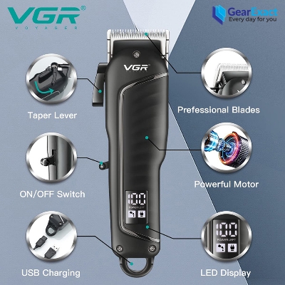 Picture of VGR V-683 Cordless Hair Clipper with Taper Lever Adjustment for Men
