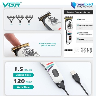Picture of VGR V-971 Hair Clipper and Beard Trimmer for Men