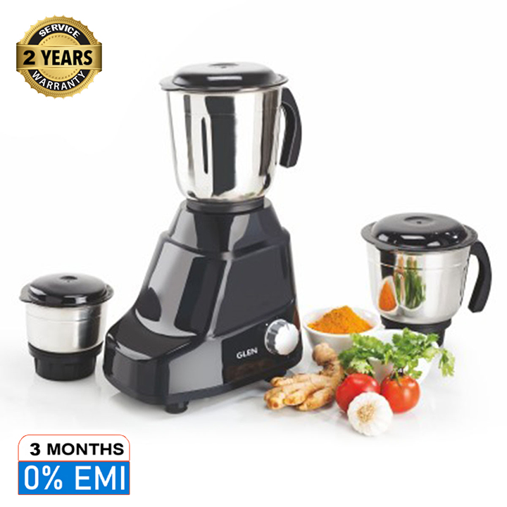 Buy Glen 1250W 3 Jars Mixer Grinder with Black (SA4020)  Online