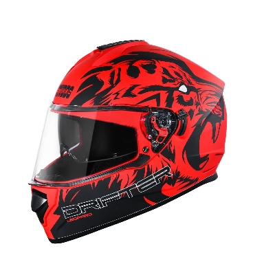 Picture of Studds Drifter D2 Full Face Helmet Leopard Glossy Red