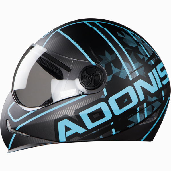 Picture of Adonis Majestic Full Face Helmet (Matt Grey With Sky Blue)