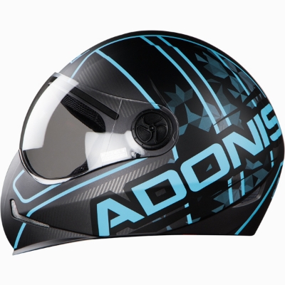Picture of Adonis Majestic Full Face Helmet (Matt Grey With Sky Blue)