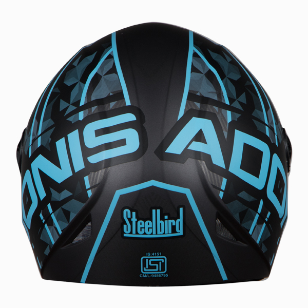 Picture of Adonis Majestic Full Face Helmet (Matt Grey With Sky Blue)