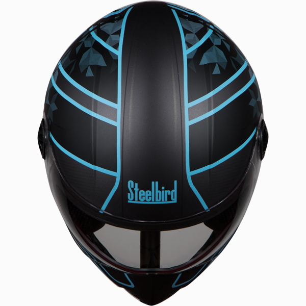 Picture of Adonis Majestic Full Face Helmet (Matt Grey With Sky Blue)