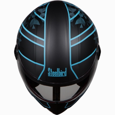 Picture of Adonis Majestic Full Face Helmet (Matt Grey With Sky Blue)