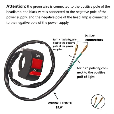 Picture of Universal Motorcycle Fog Light On/Off Switch for emergency (2 wire )