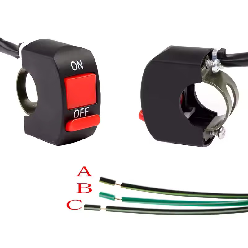 Picture of Universal Motorcycle Fog Light On/Off Switch for emergency (3 wire )