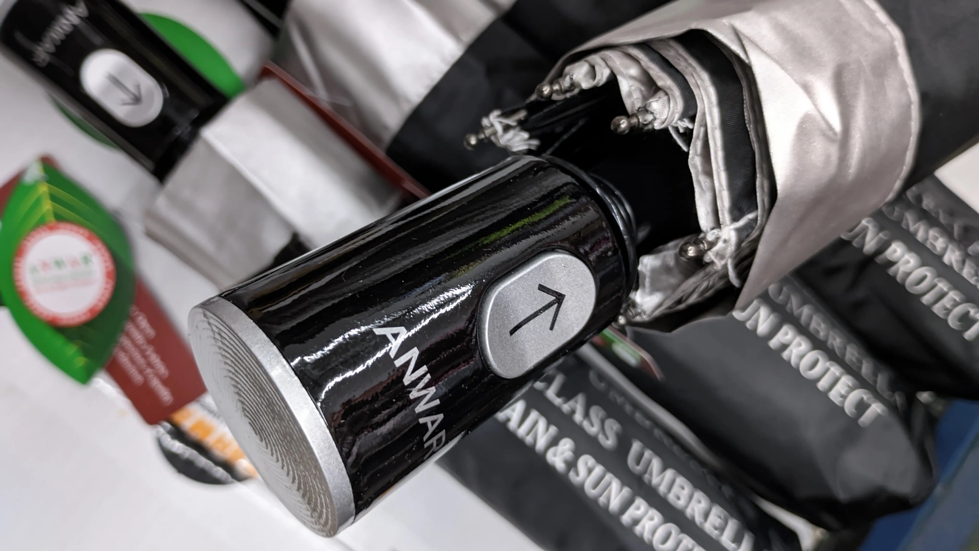 Picture of Anwar Auto Open 8 Spoke world class Heavy duty Umbrella ( Black )