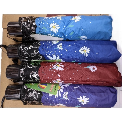 Picture of 3 Fold Fashionable manual open Umbrella with beautiful Lace outline