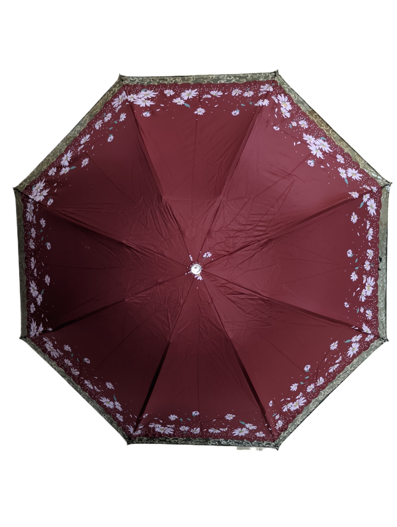 Picture of 3 Fold Fashionable manual open Umbrella with beautiful Lace outline