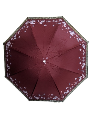 Picture of 3 Fold Fashionable manual open Umbrella with beautiful Lace outline