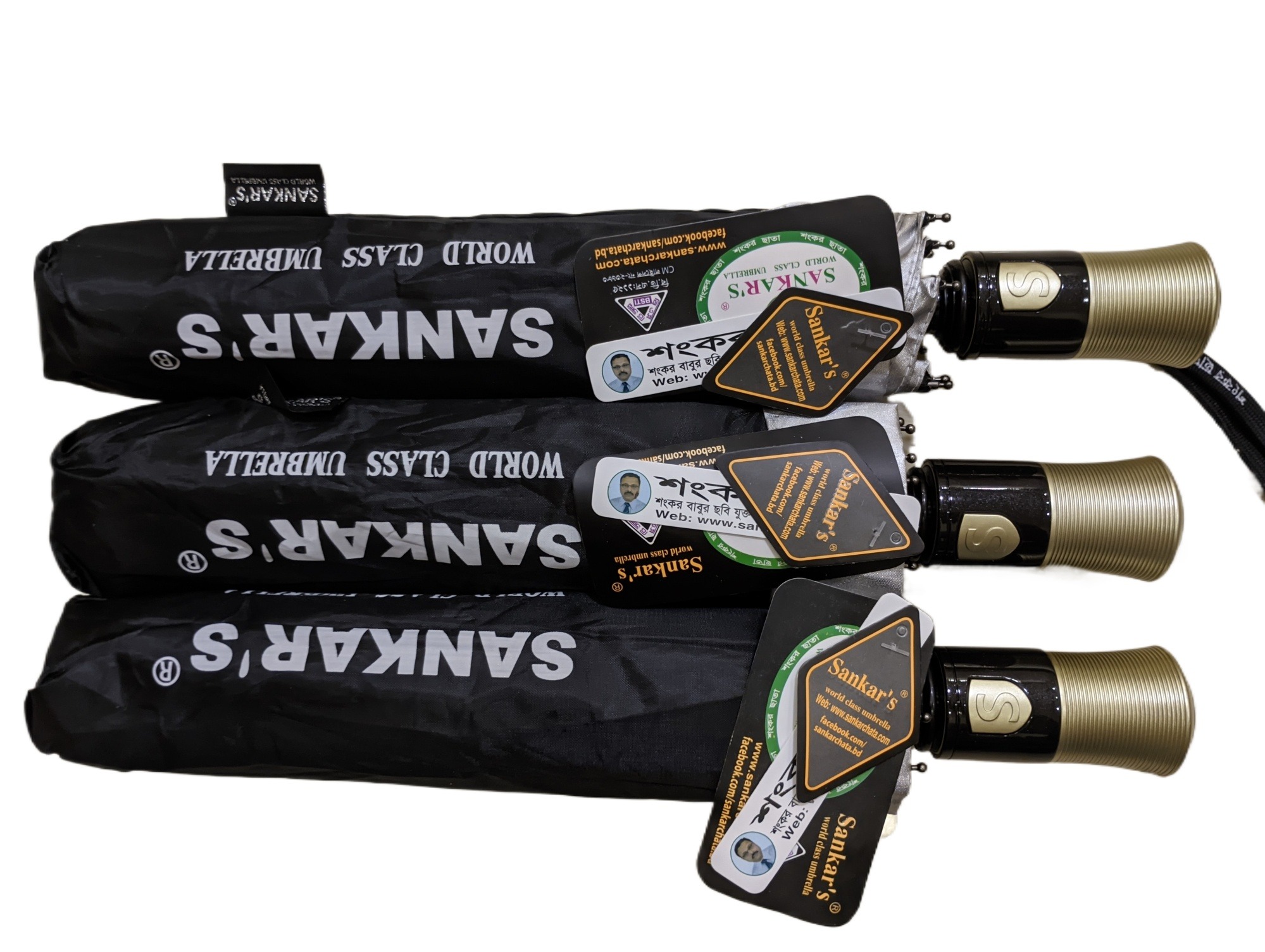 Picture of Shankar Auto Open 8 Spoke world class Heavy duty Umbrella ( Black )