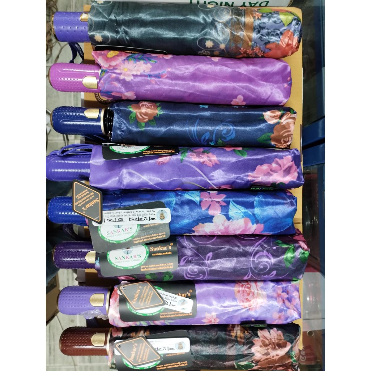 Picture of Shankar Auto Open 8 Spoke world class Heavy duty Umbrella ( Multi color Shartin Print)