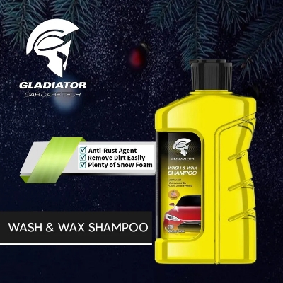 Picture of Gladiator Wash Wax and Shampoo 450 ML (Car & Bike)