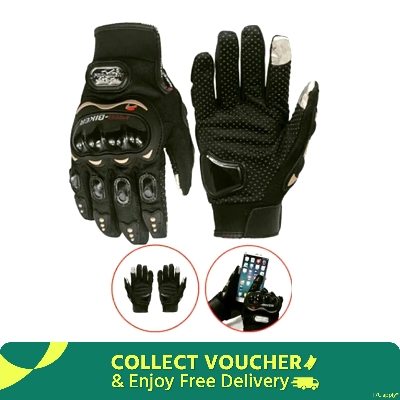 Picture of Pro Biker Full Finger Protective Motorcycle Gloves With Touch Screen ( Black )