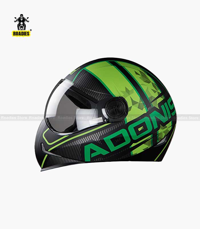 Picture of Adonis Majestic Full Face Helmet (Matt Black With Green)