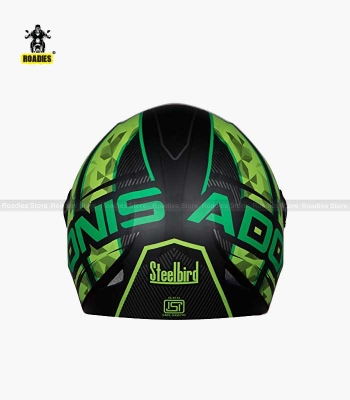 Picture of Adonis Majestic Full Face Helmet (Matt Black With Green)