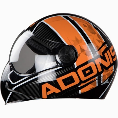 Picture of Adonis Majestic Full Face Helmet (Matt Black With Orange)