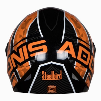Picture of Adonis Majestic Full Face Helmet (Matt Black With Orange)