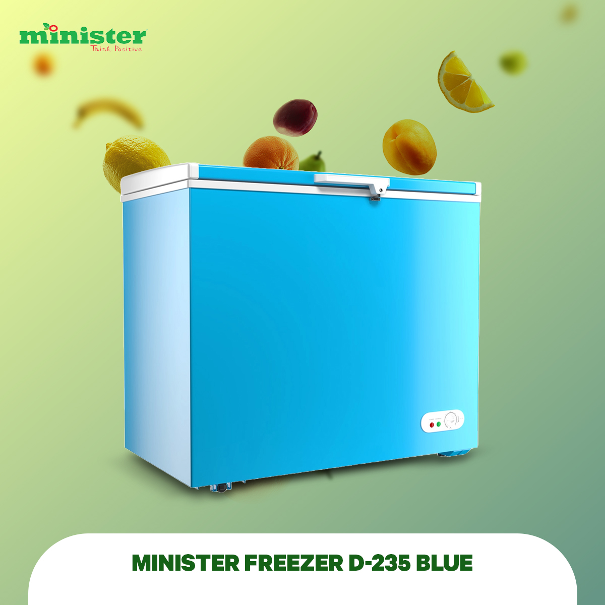 Picture of MINISTER 235 Liter Deep Freezer Blue (D-235)