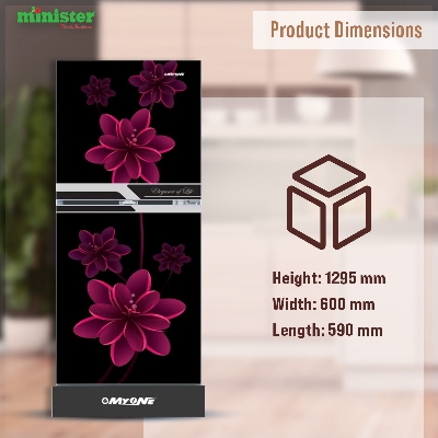 Picture of Myone 165 liter Frost Type Top Mount Magnificent Red Black Match Refrigerator (MY-1F5G)