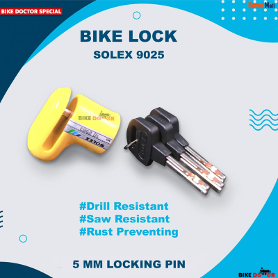 SOLEX Model 9025 Zinc Alloy Motorcycle Disc Brake Lock – Anti-Theft, Saw & Acid Resistant, Universal Fit for Mag & Spoke Wheels, Includes 3 Nickel Brass Keys Bike Doctoronline shop bangladeshothoba.com