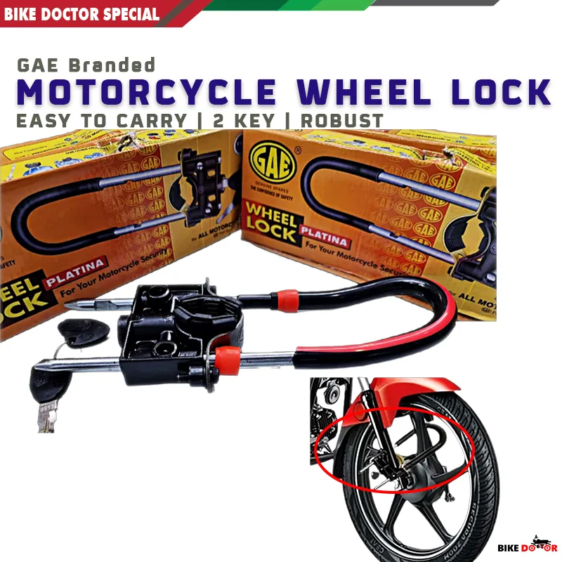 GAE Branded Bike Front Wheel Lock with 2 Keys (Made in India) Bike Doctoronline shop bangladeshothoba.com