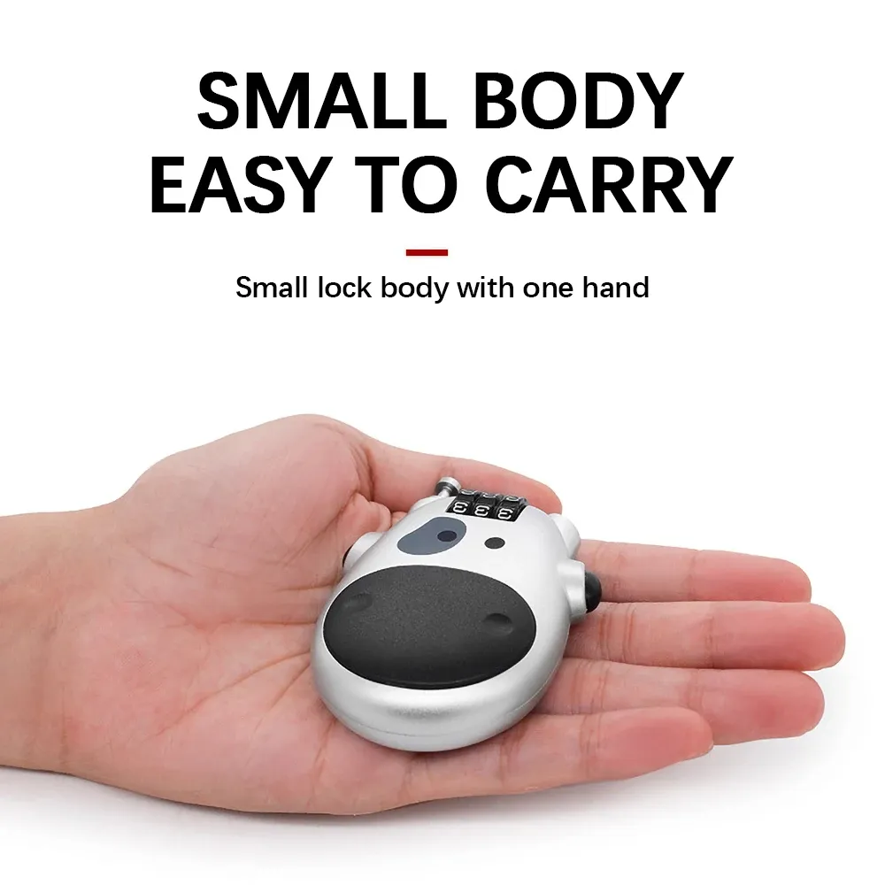 Resettable Mini Helmet Lock – High-Precision 3-Digit Combination Code, Steel Cable Anti-Theft Lock for Motorcycle, Bicycle, and Travel Luggage (Adjustable Wire Length, Lightweight, Portable) Bike Doctoronline shop bangladeshothoba.com