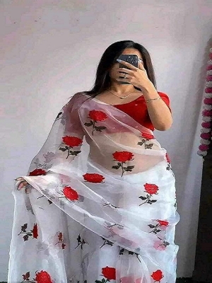 Picture of Georgette High Quality Stylish Fashionable & Elegant Design Saree. Saree with Blouse for Women