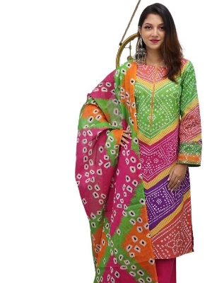 Picture of Cotton Ready Made Skin print Three pcs for women