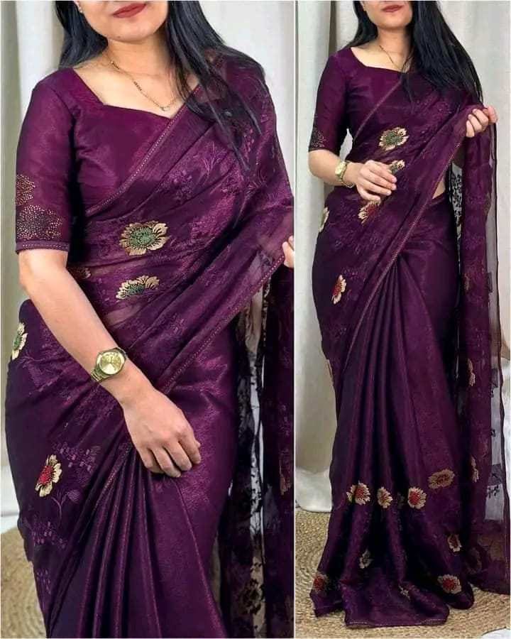 Picture of Georgette High Quality Stylish Saree. Saree with unstitched Blouse for Women