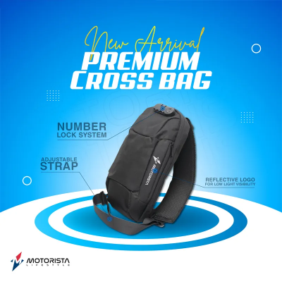 Cross Body Travel Bag with Password Lock Stylish, Lightweight Shoulder Sling Bag for Motorcycle Riders & Daily Use Dark Black 1 Piece Bike Doctoronline shop bangladeshothoba.com