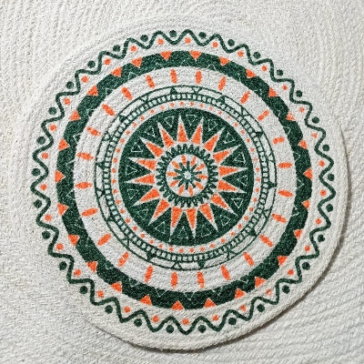 Picture of 12 Inch Place Mat Per Pieces 90 tk (Jute Print Place mat)