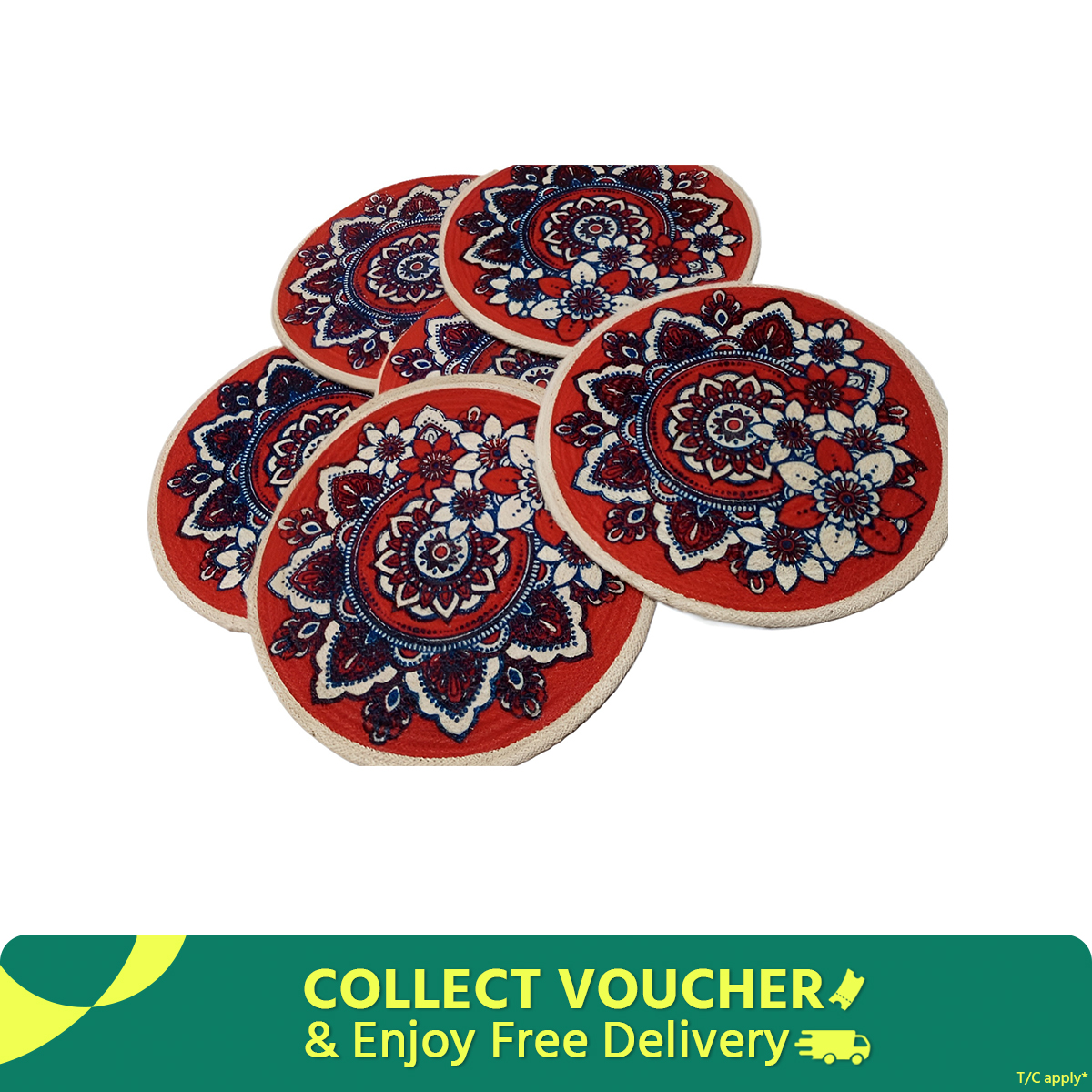 Picture of 12 Inch Place Mat Per Pieces 90 tk (Jute Print Place mat)