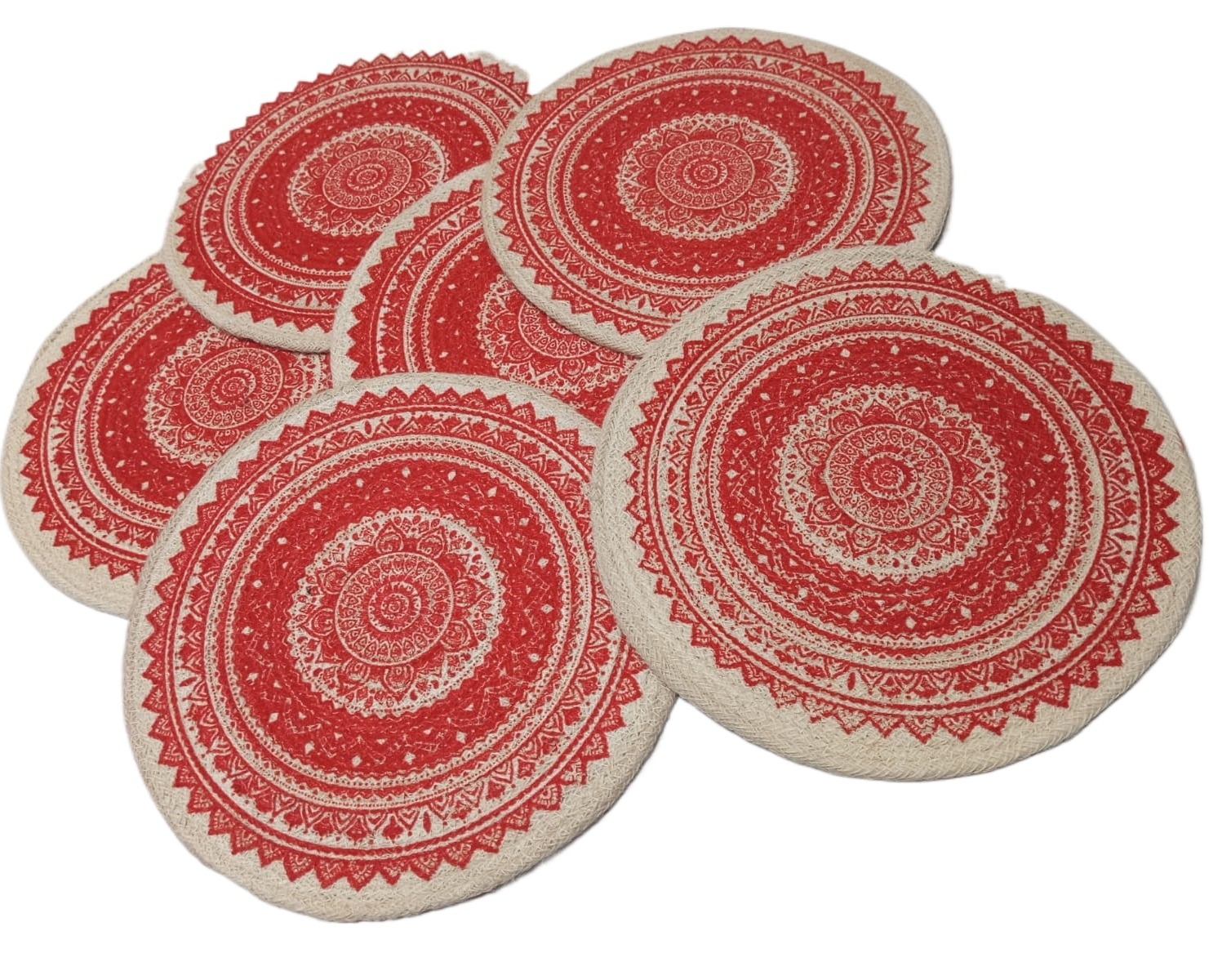 Picture of 12 Inch Place Mat Per Pieces 90 tk (Jute Print Place mat)