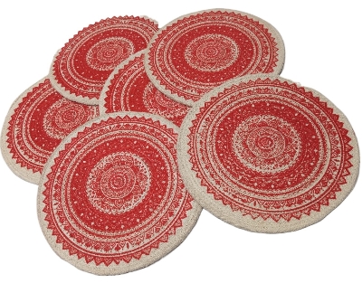 Picture of 12 Inch Place Mat Per Pieces 90 tk (Jute Print Place mat)