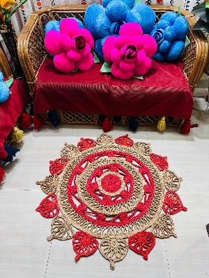Picture of 3ft Hand Made Jute Rugs/ Mat (Size: 3ft )