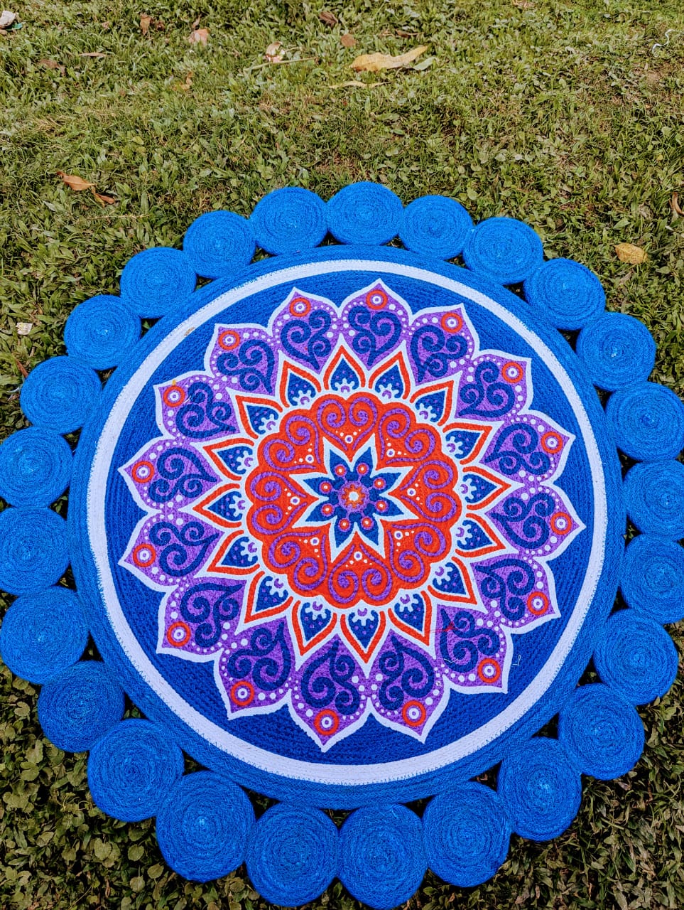 Picture of Jute & Cottom Print Chaka Mat/Rugs