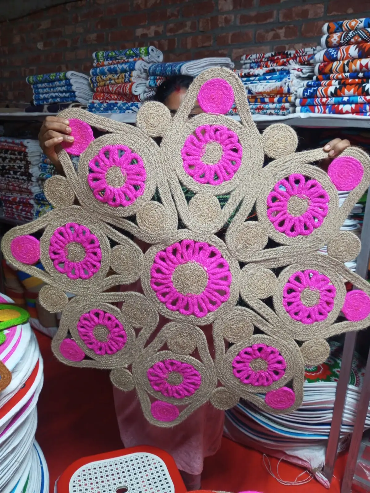 Picture of 3ft Jute Design Floor Mat/Rugs