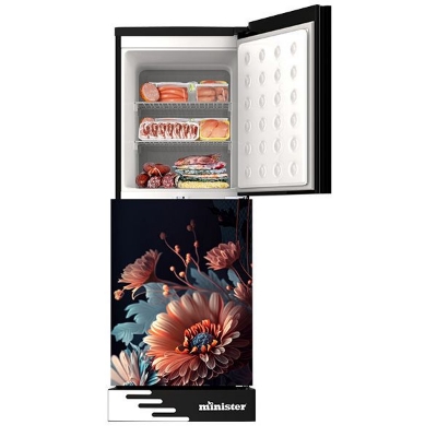 Picture of MINISTER 242 Liter Frost Type Top Mount Refrigerator EL Gerbera Daisy (M-242)
