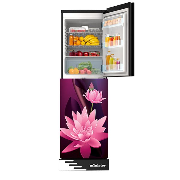 Picture of MINISTER 306 Liter Frost Type Bottom Mount Refrigerator EL Purple Lotus (M-306)