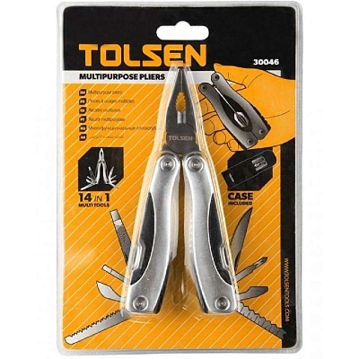 Picture of TOLSEN 14 in 1 Multipurpose Pliers with Case Model: 30046