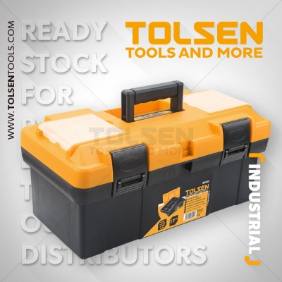 Picture of TOLSEN 17" Heavy Duty Plastic Tool Box (420x230x190mm) Model: 80201