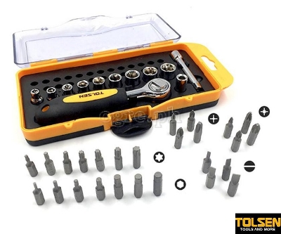 Picture of TOLSEN 38 Pcs Bits and Sockets Set 20035 - Kings Trading