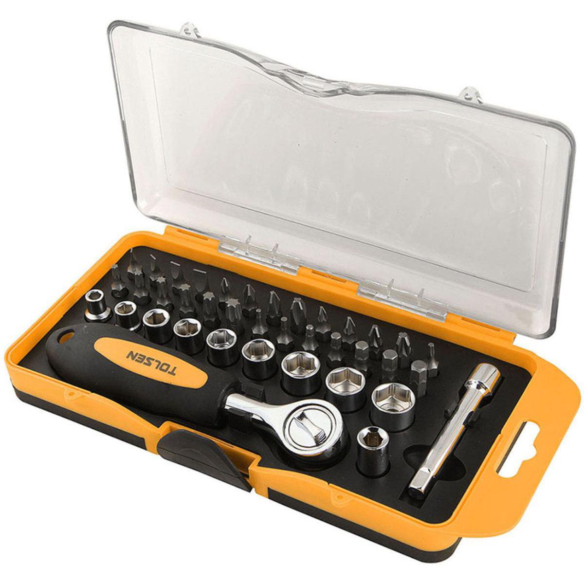 Picture of TOLSEN 38 Pcs Bits and Sockets Set 20035 - Kings Trading